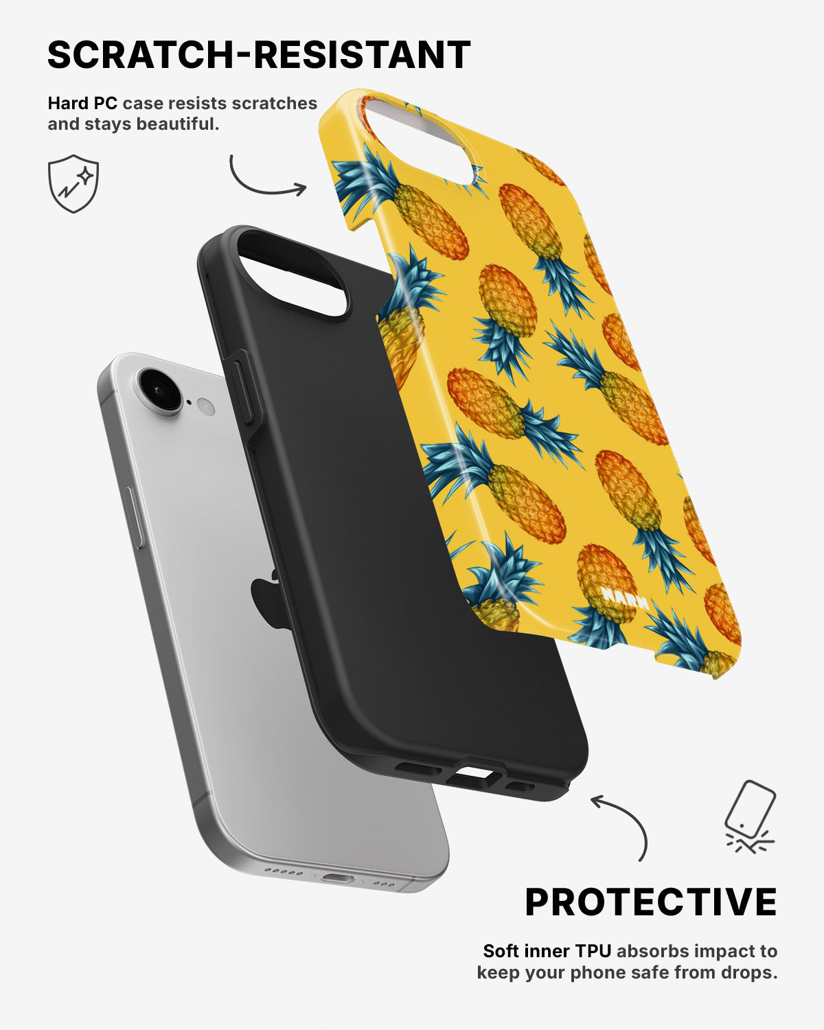 iPhone 7 / iPhone 8 Tough Case – Sunny Pineapple - View 2