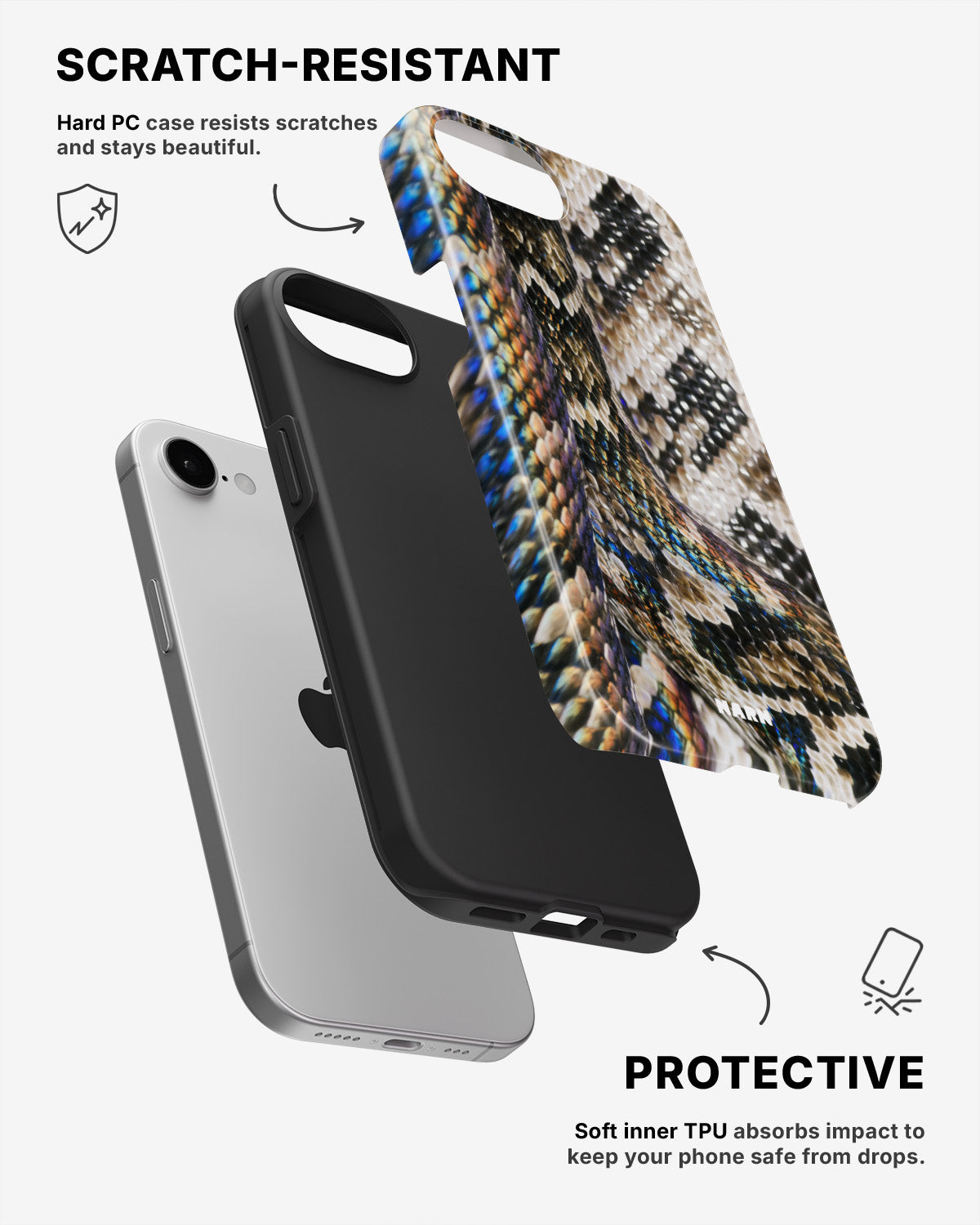 iPhone 7 / iPhone 8 Tough Case – Shining Snakeskin - View 2