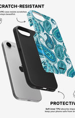 iPhone 7 / iPhone 8 Tough Case – Turquoise Paisley - View 2