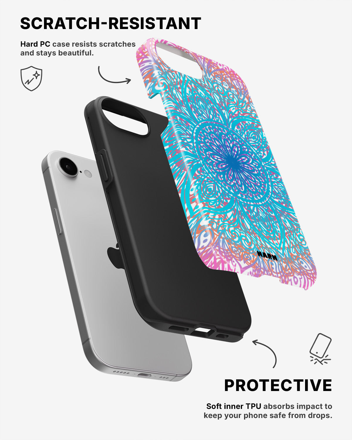 iPhone 7 / iPhone 8 Tough Case – Pastel Mandala - View 2