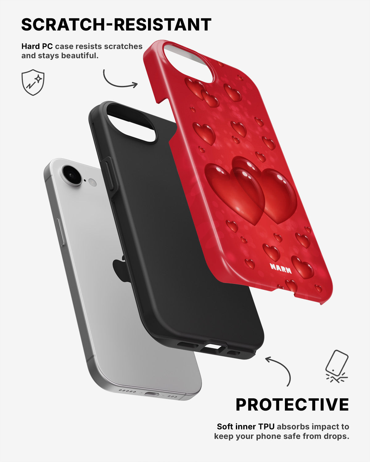 iPhone 7 / iPhone 8 Tough Case – Red Romance - View 2