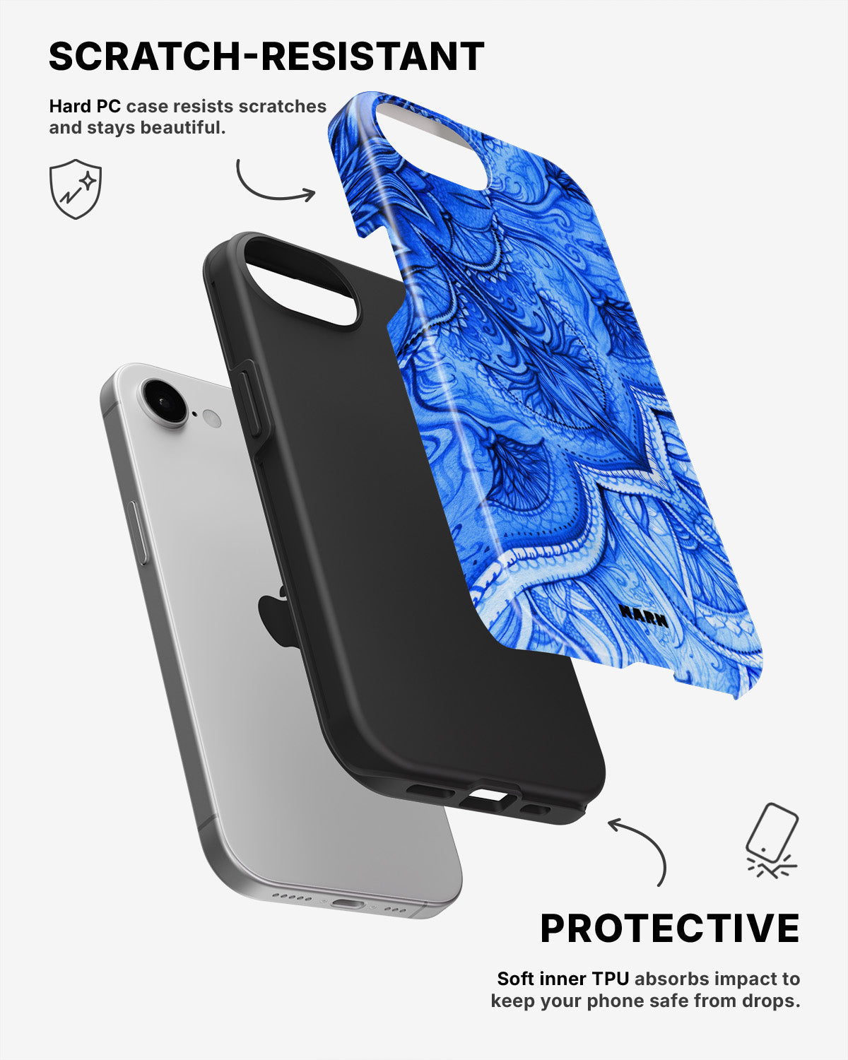 iPhone 7 / iPhone 8 Tough Case – Blue Vintage - View 2