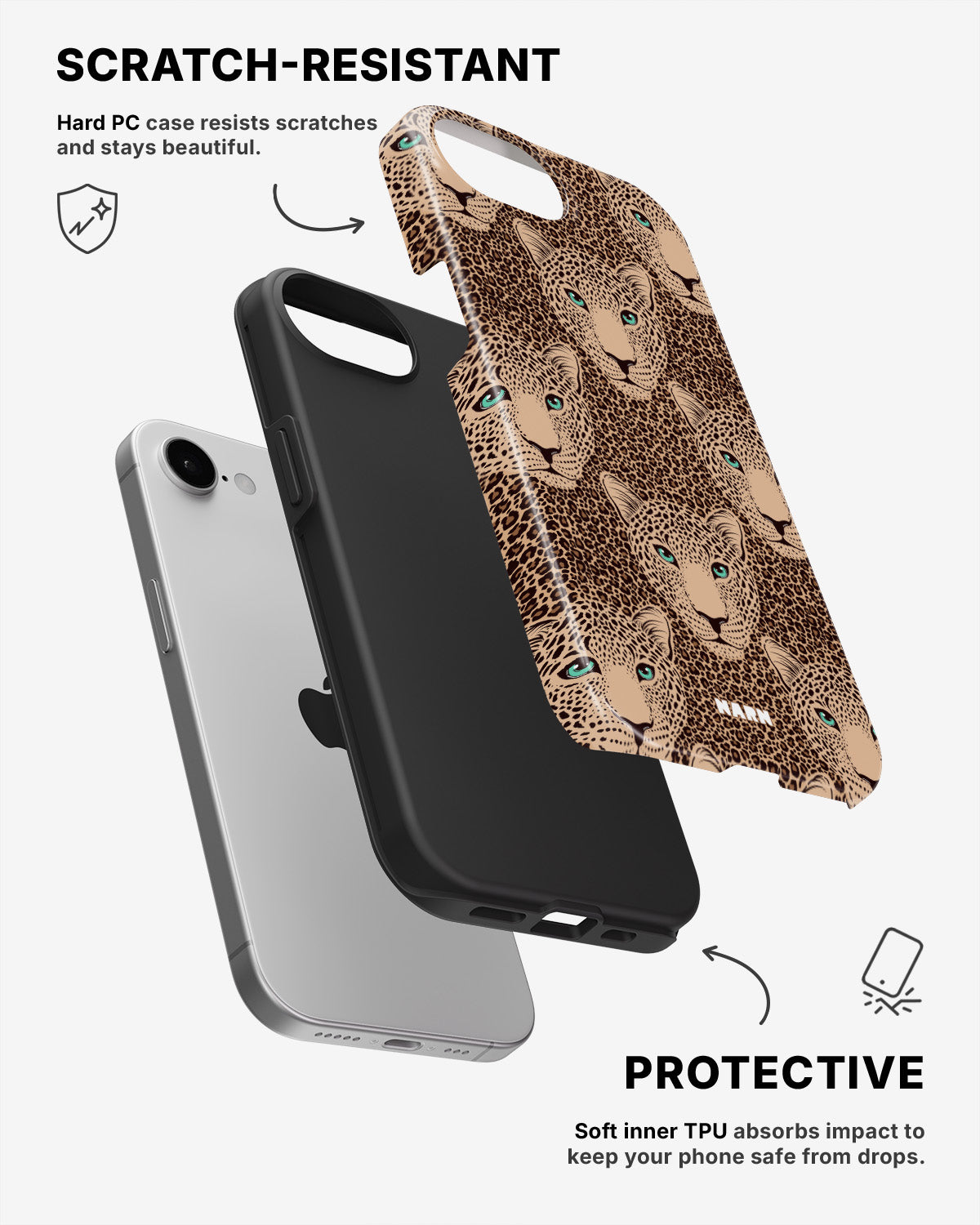 iPhone 7 / iPhone 8 Tough Case – Leopard Gaze - View 2