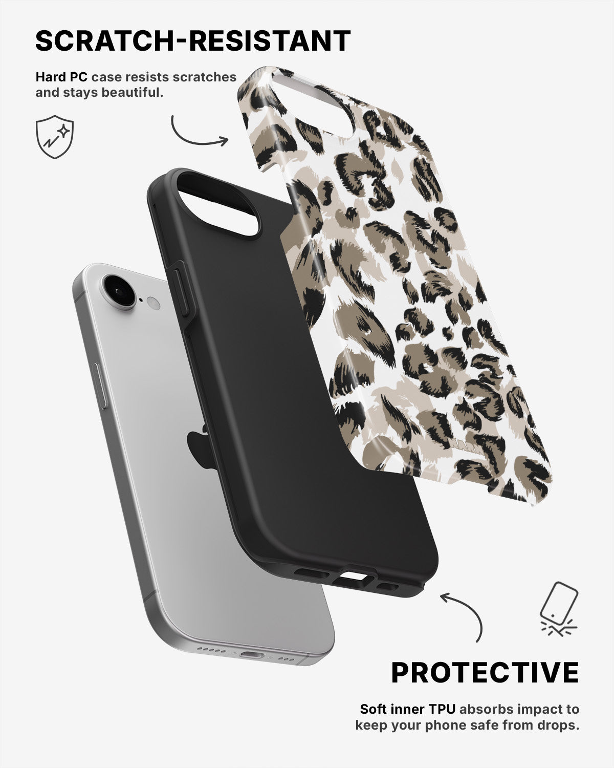 iPhone 7 / iPhone 8 Tough Case – Snow Leopard - View 2
