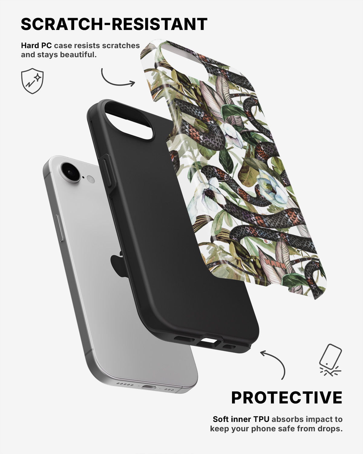 iPhone 7 / iPhone 8 Tough Case – Jungle Snake - View 2