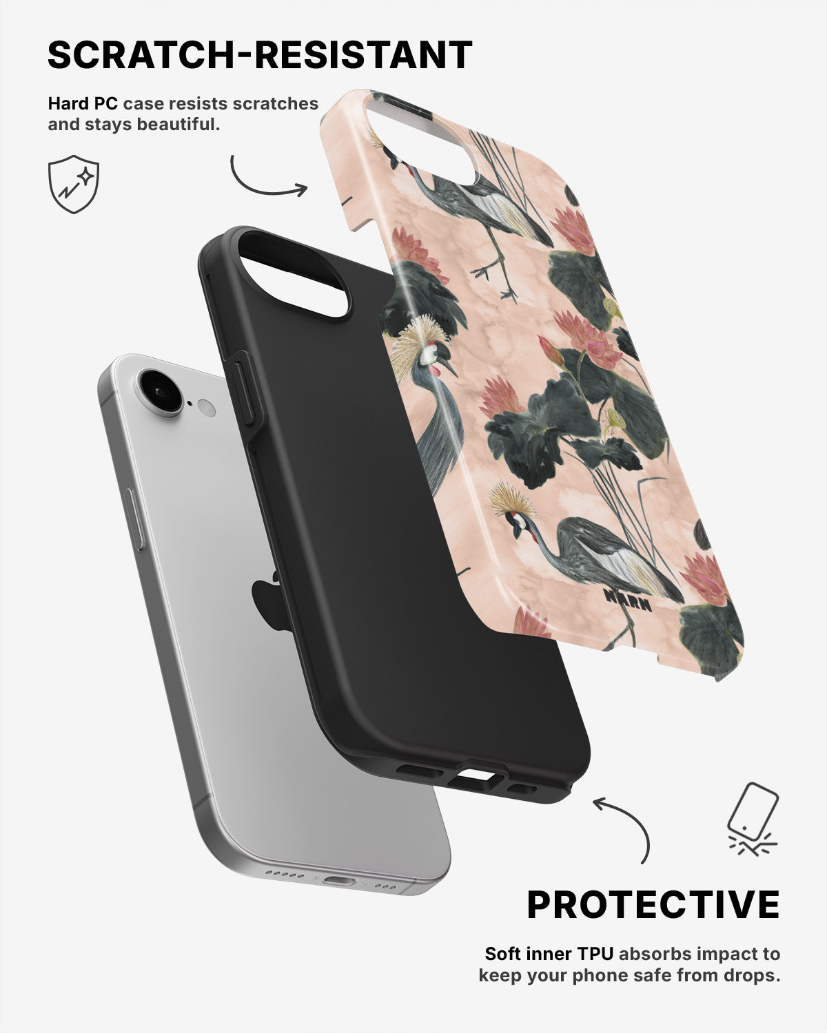 iPhone 7 / iPhone 8 Tough Case – Crowned Bird - View 2