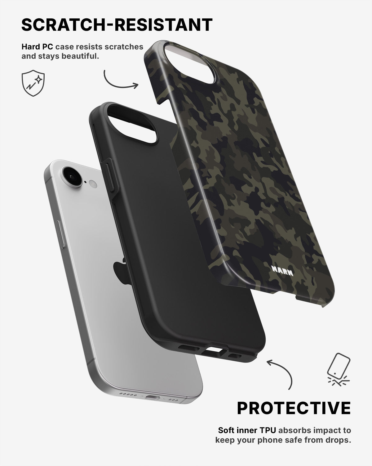 iPhone 7 / iPhone 8 Tough Case – Jungle Green Camo - View 2