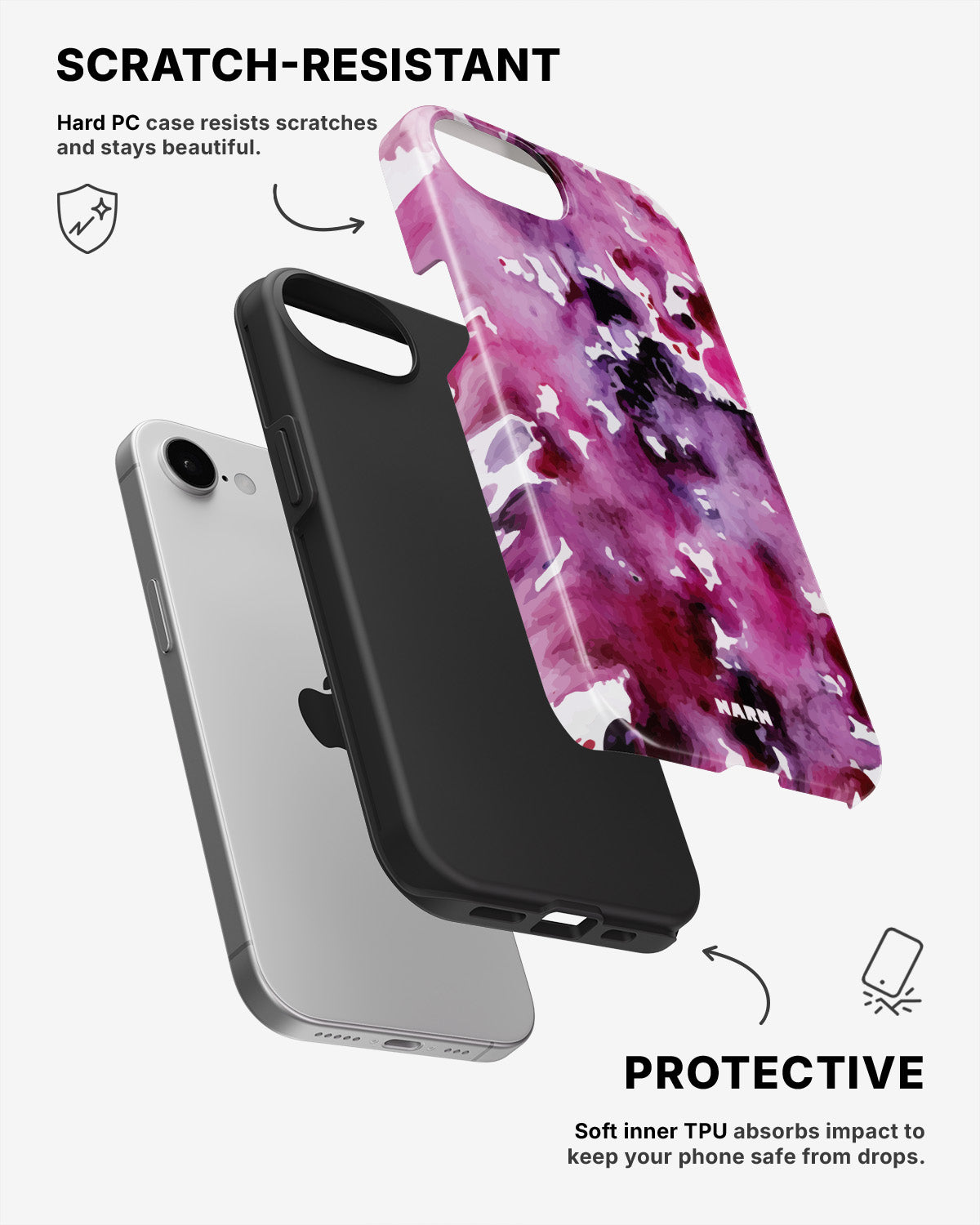 iPhone 7 / iPhone 8 Tough Case – Floral Splash - View 2