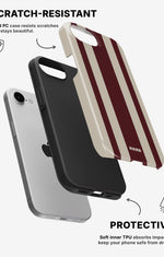 iPhone 7 / iPhone 8 Tough Case – Bordeaux Stripe - View 2