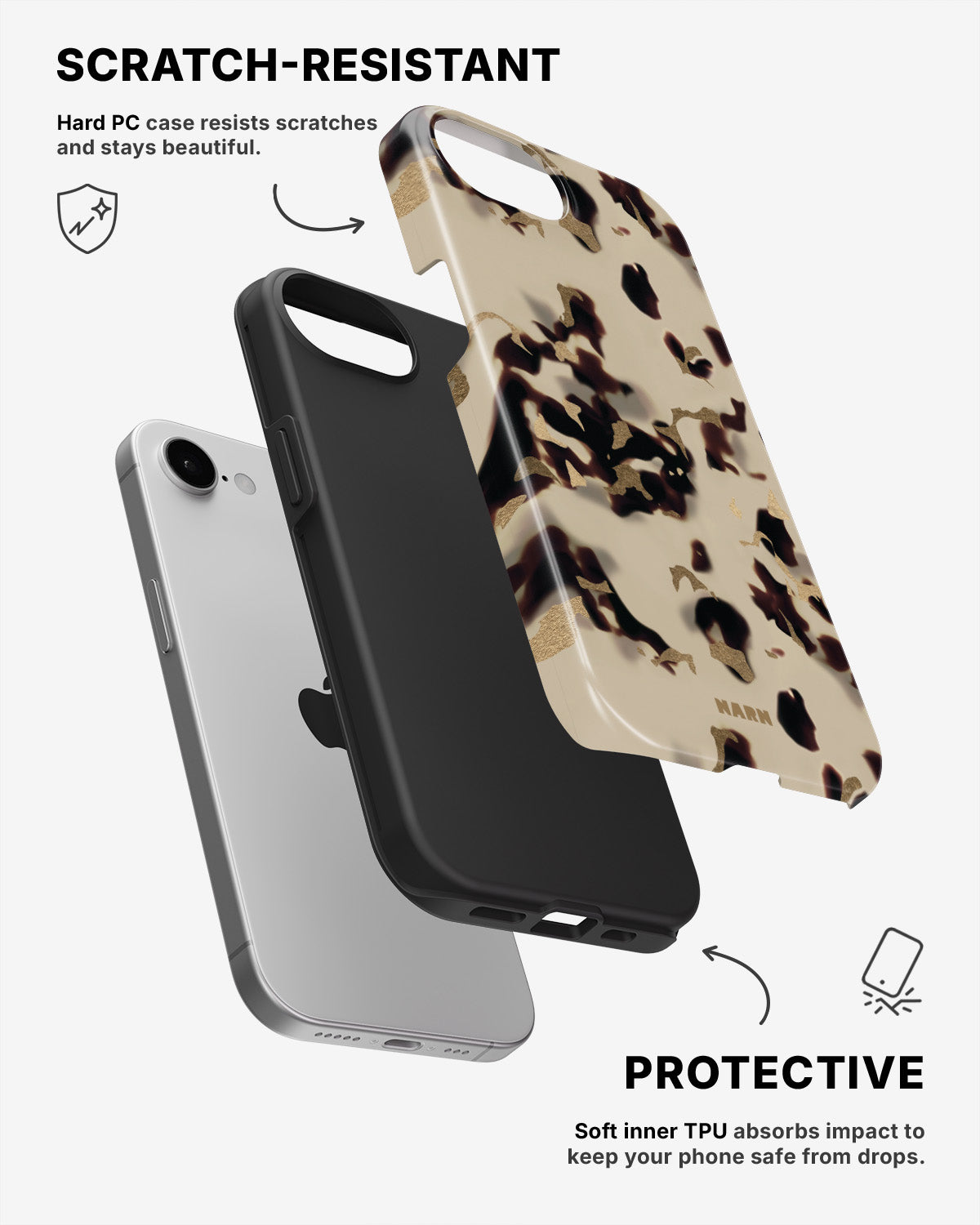iPhone 7 / iPhone 8 Tough Case – Golden Tortoise - View 2