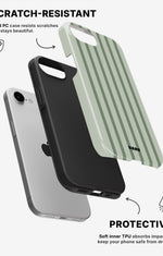 iPhone 7 / iPhone 8 Tough Case – Sage Stripes - View 2