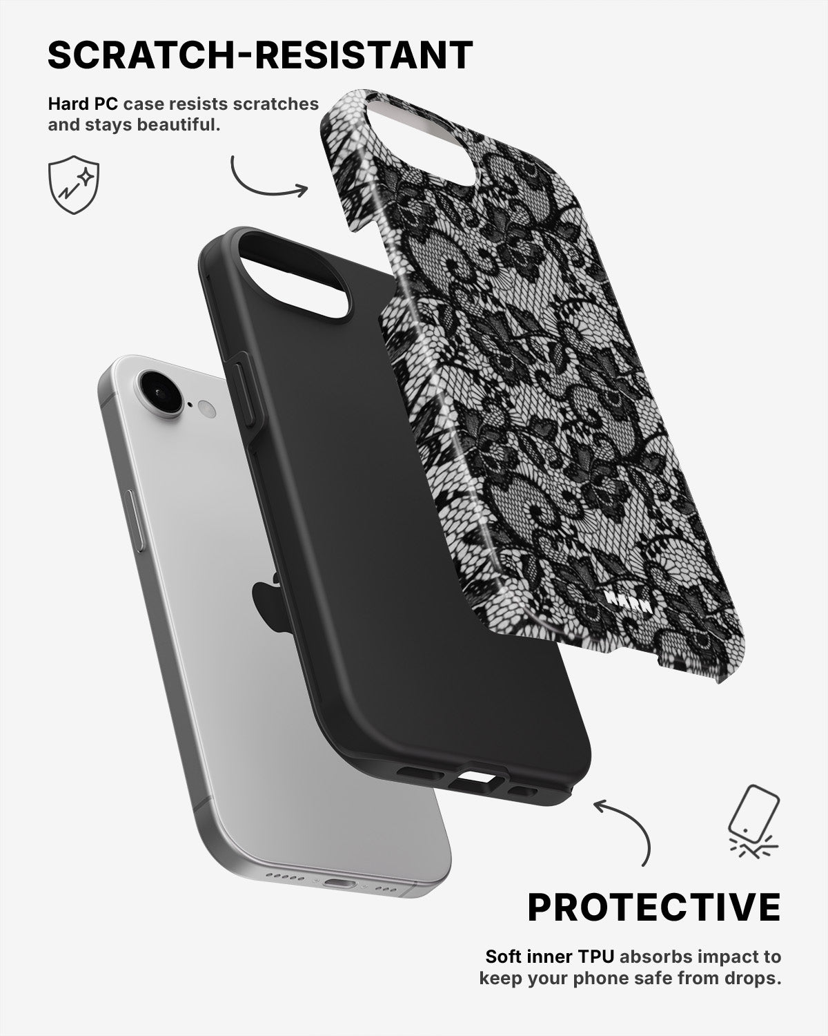 iPhone 7 / iPhone 8 Tough Case – Midnight Lace - View 2