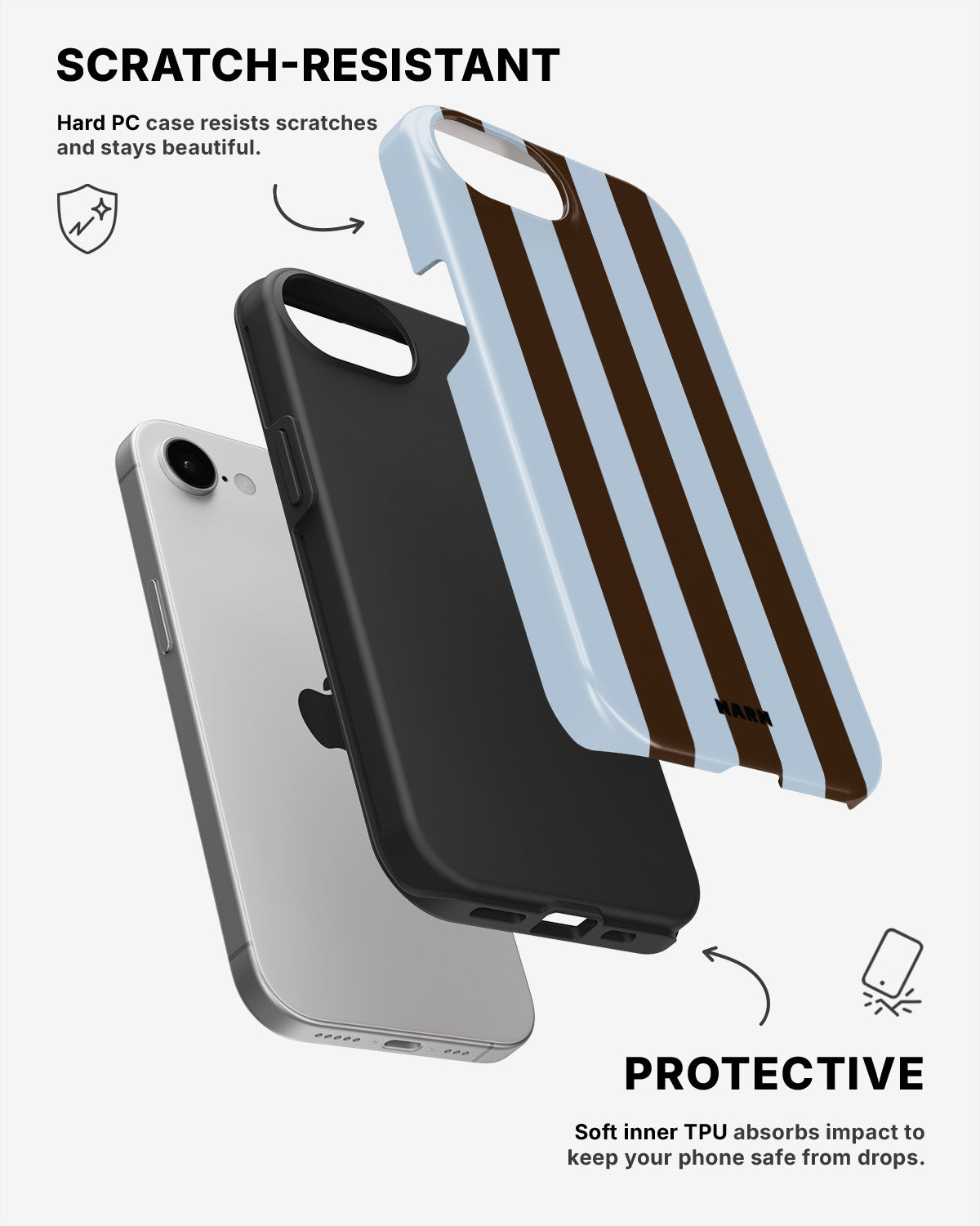 iPhone 7 / iPhone 8 Tough Case – Bistro Stripes - View 2