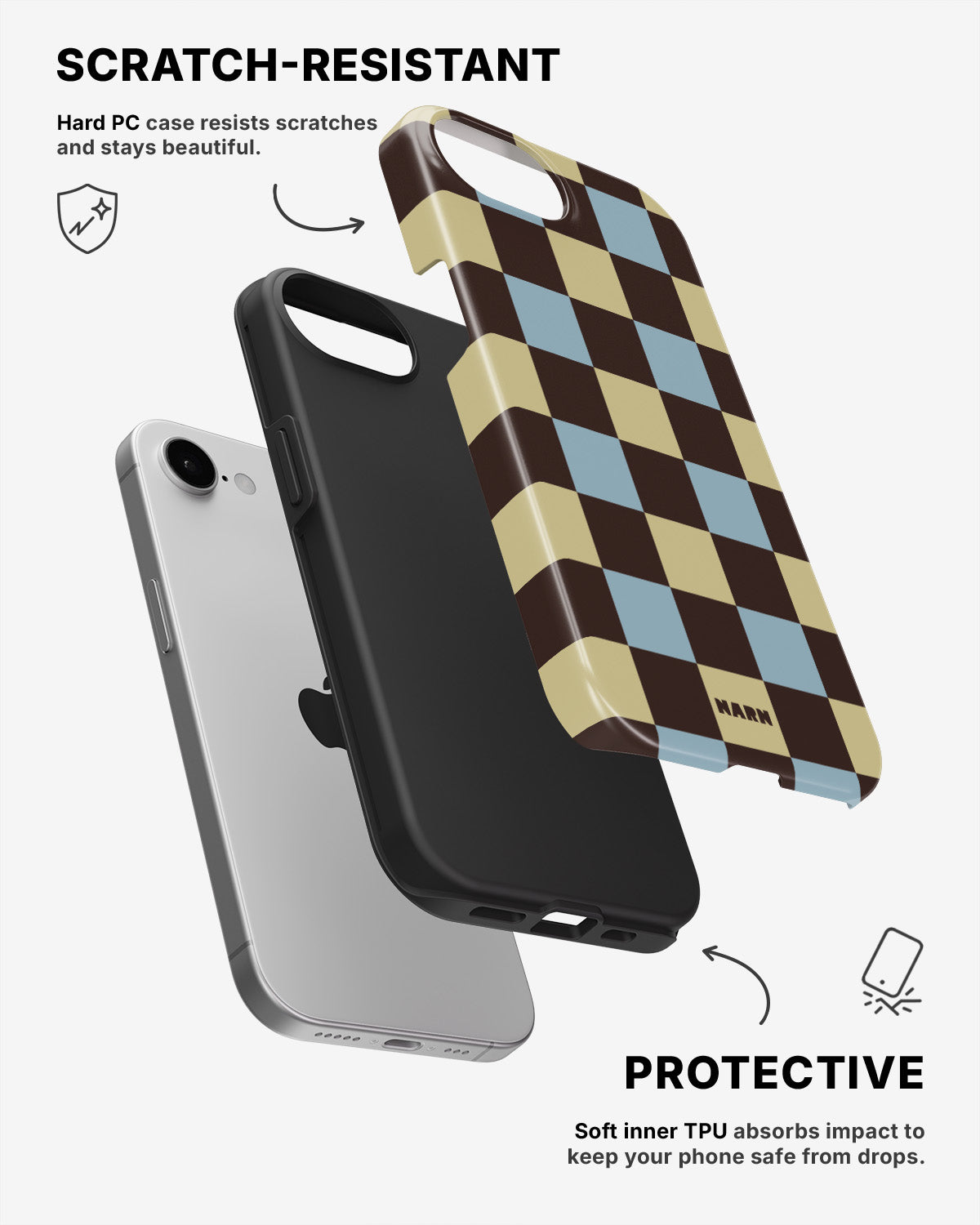 iPhone 7 / iPhone 8 Tough Case – Butter Check - View 2