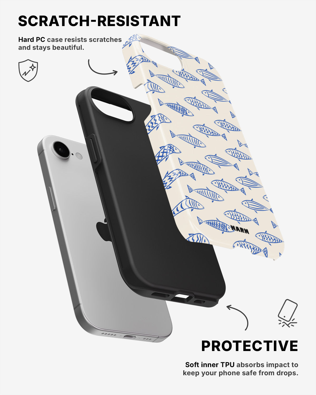 iPhone 7 / iPhone 8 Tough Case – Blue Catch - View 2