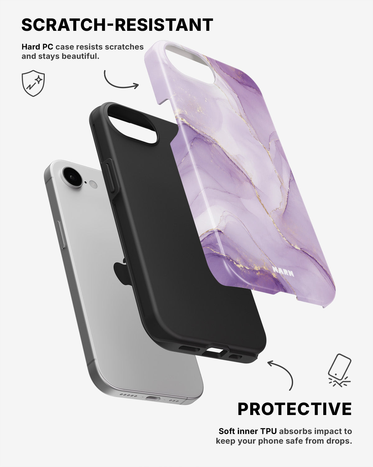 iPhone 7 / iPhone 8 Tough Case – Lilac - View 2