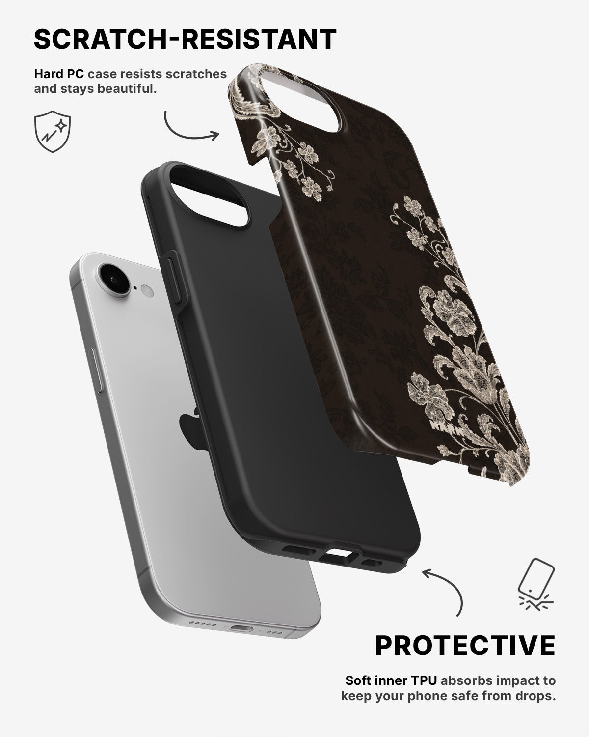 iPhone 7 / iPhone 8 Tough Case – Ivory Bloom - View 2