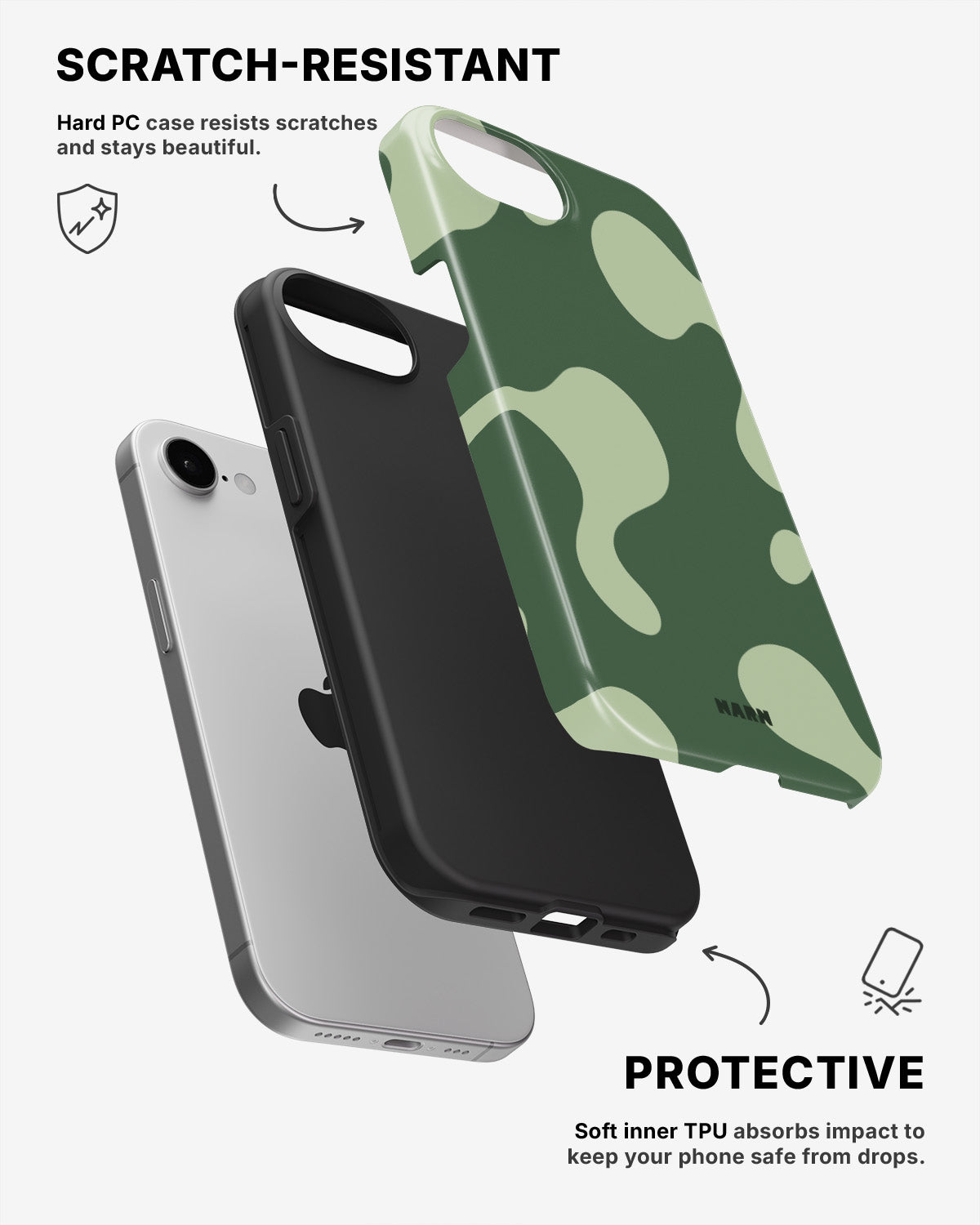 iPhone 7 / iPhone 8 Tough Case – Green Blend - View 2