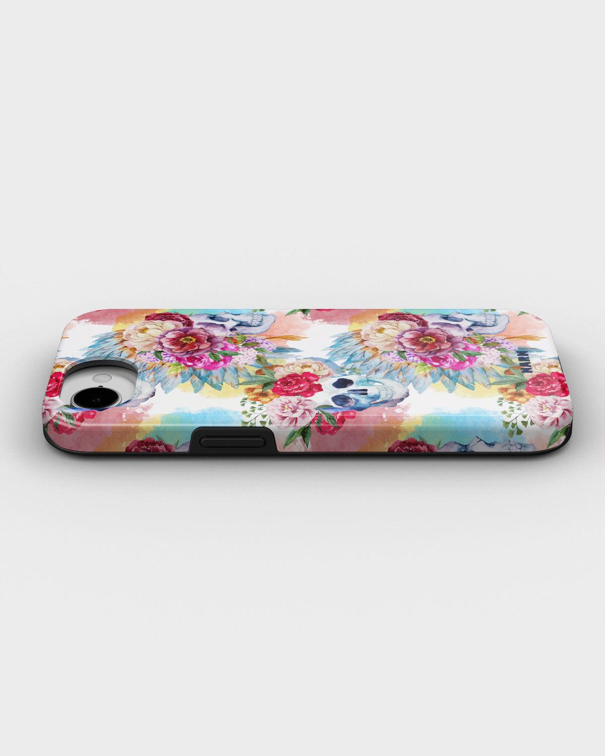 iPhone 7 / iPhone 8 Tough Case – Flowered Skulls - View 3