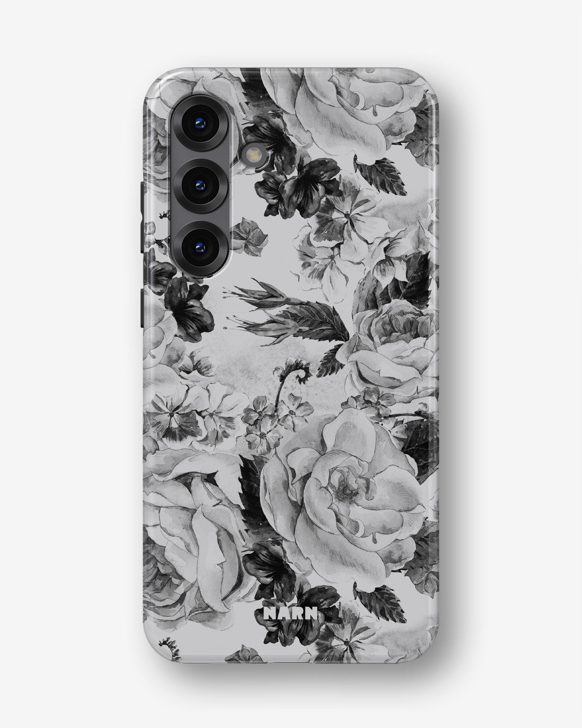 Samsung Galaxy A56 Tough Case – Black & White Bloom - View 1