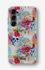 Samsung Galaxy A56 Tough Case – Flowered Skulls - View 1