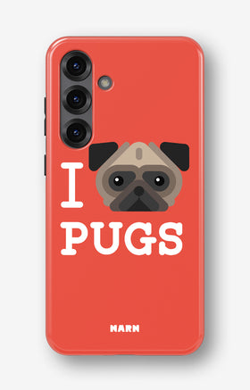 Samsung Galaxy A56 Tough Case – I Love Pugs - View 1
