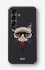 Samsung Galaxy A56 Tough Case – Hipster Cat - View 1