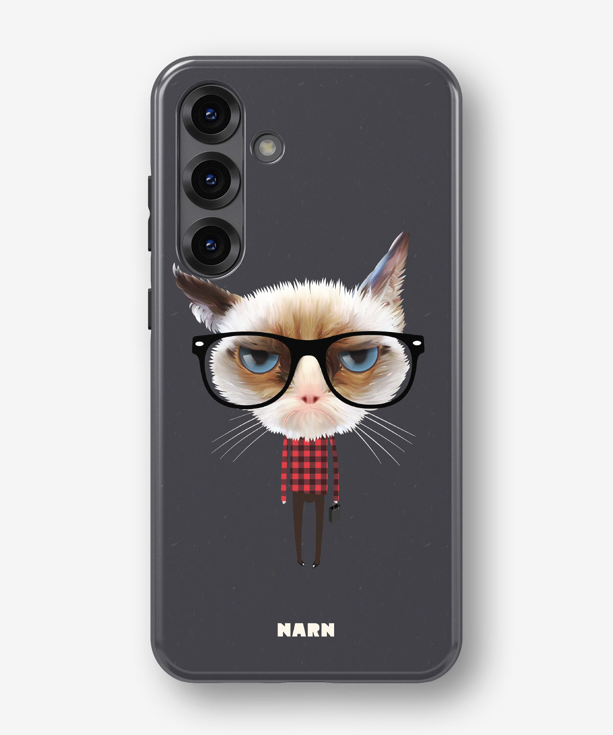 Samsung Galaxy A56 Tough Case – Hipster Cat - View 1