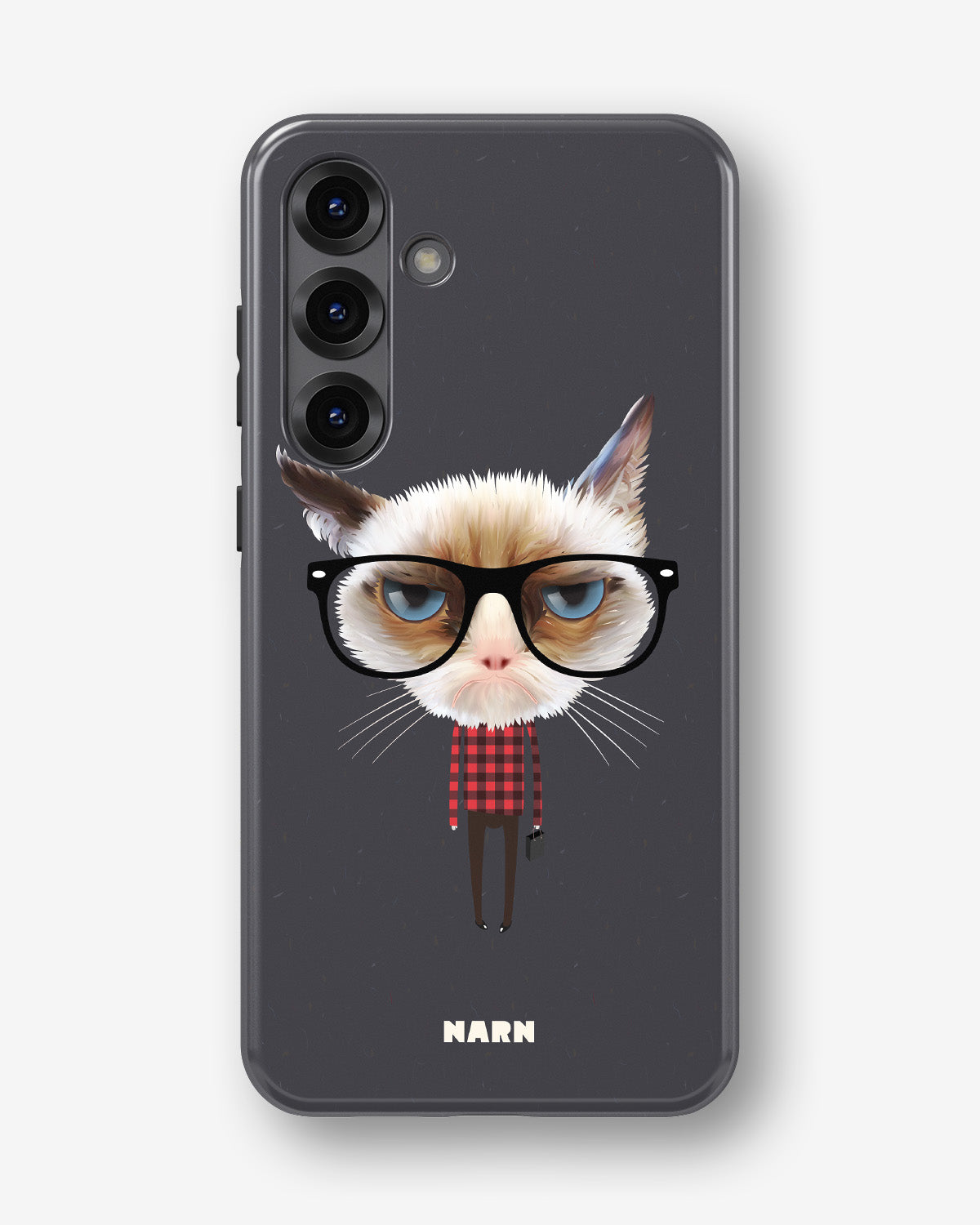 Samsung Galaxy A56 Tough Case – Hipster Cat - View 1