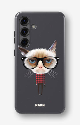Samsung Galaxy A56 Tough Case – Hipster Cat - View 1