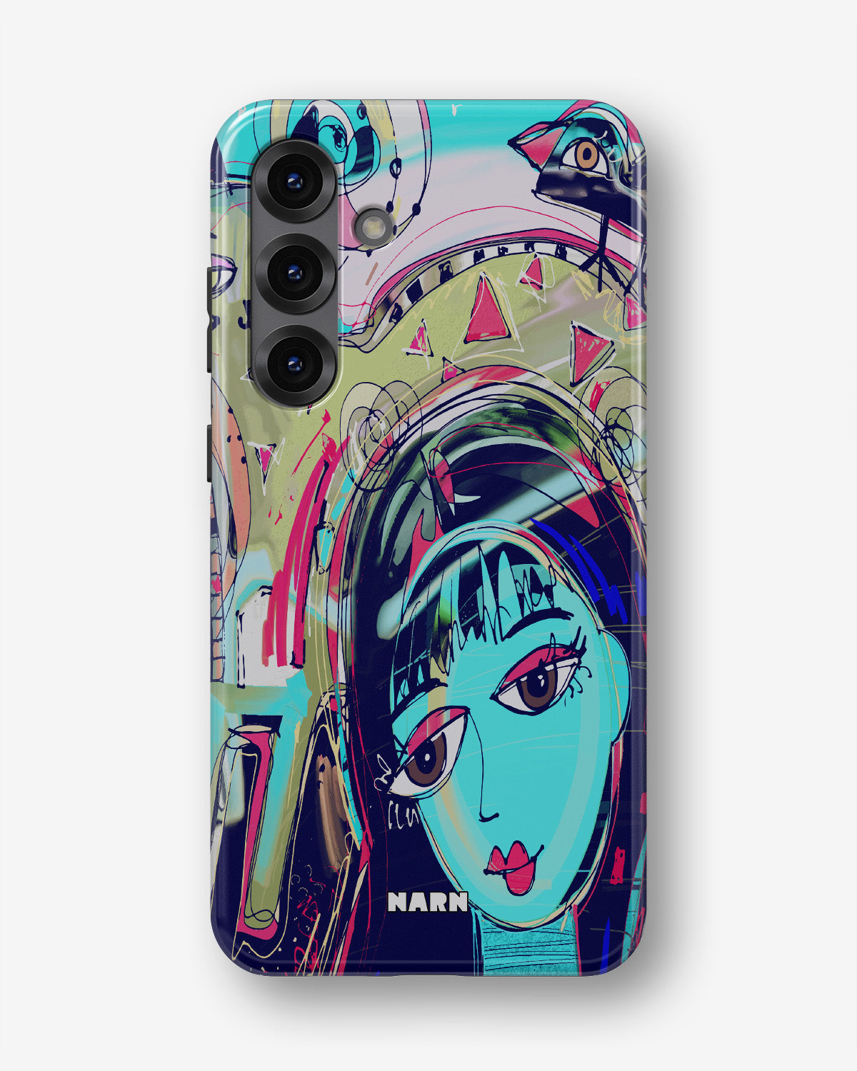 Samsung Galaxy A56 Tough Case – Abstract Cat - View 1