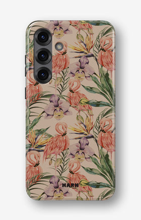 Samsung Galaxy A56 Tough Case – Flamingos & Flowers - View 1