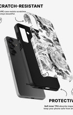 Samsung Galaxy A56 Tough Case – Black & White Bloom - View 2