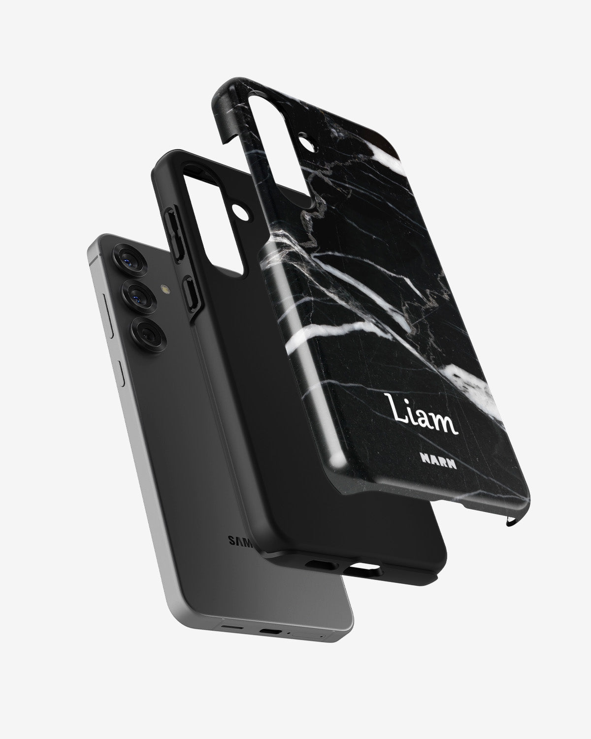 Samsung Galaxy A56 Tough Case – Custom - Black Marble - View 2