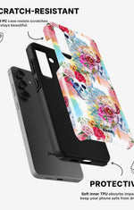 Samsung Galaxy A56 Tough Case – Flowered Skulls - View 2