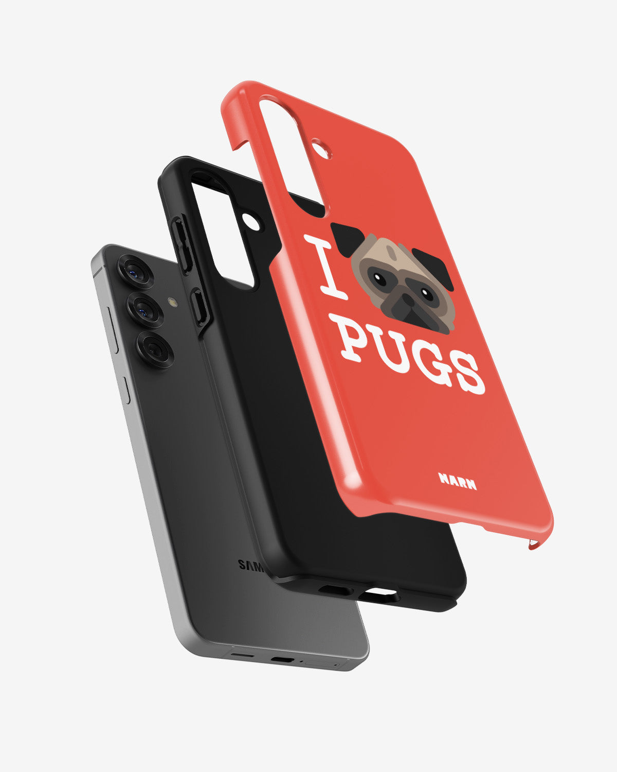 Samsung Galaxy A56 Tough Case – I Love Pugs - View 2