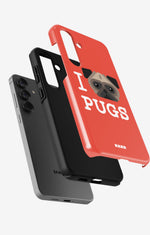 Samsung Galaxy A56 Tough Case – I Love Pugs - View 2