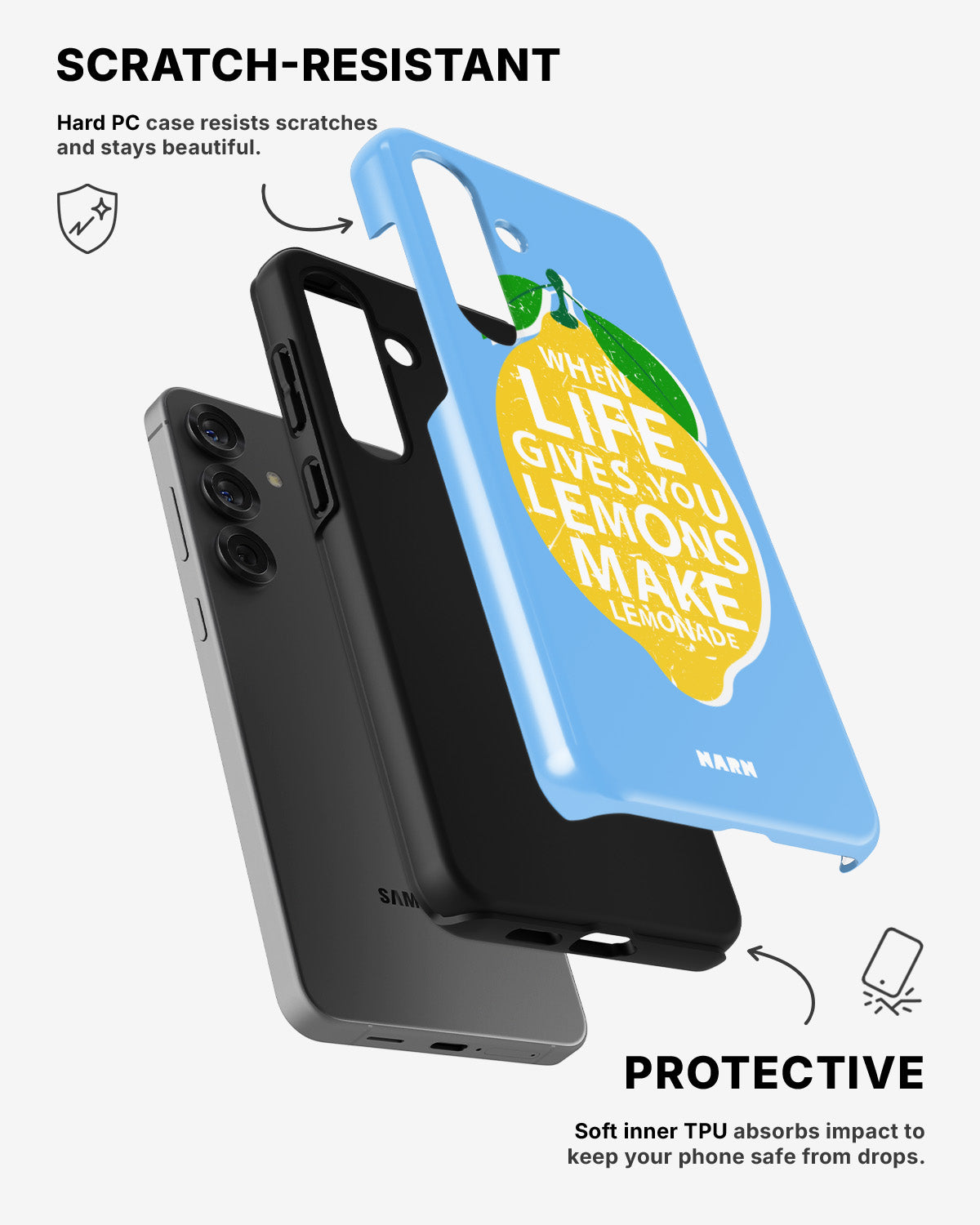 Samsung Galaxy A56 Tough Case – Lemon Quote - View 2