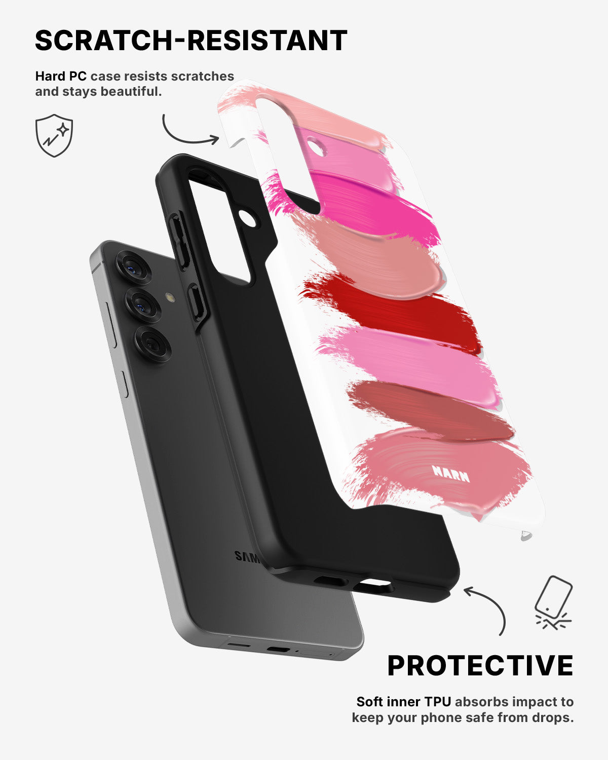 Samsung Galaxy A56 Tough Case – Lipstick Smears - View 2