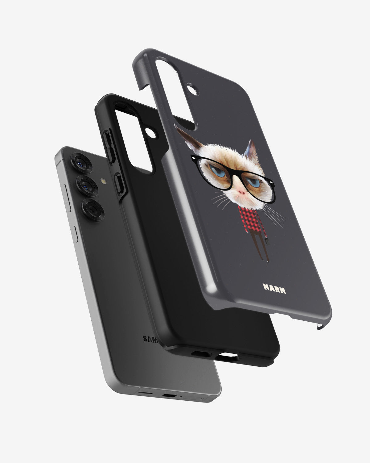 Samsung Galaxy A56 Tough Case – Hipster Cat - View 2