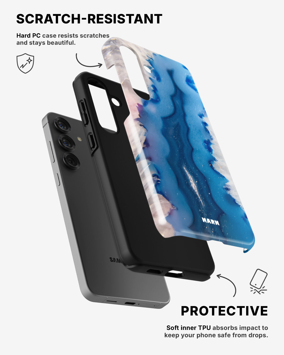 Samsung Galaxy A56 Tough Case – Blue Agate - View 2