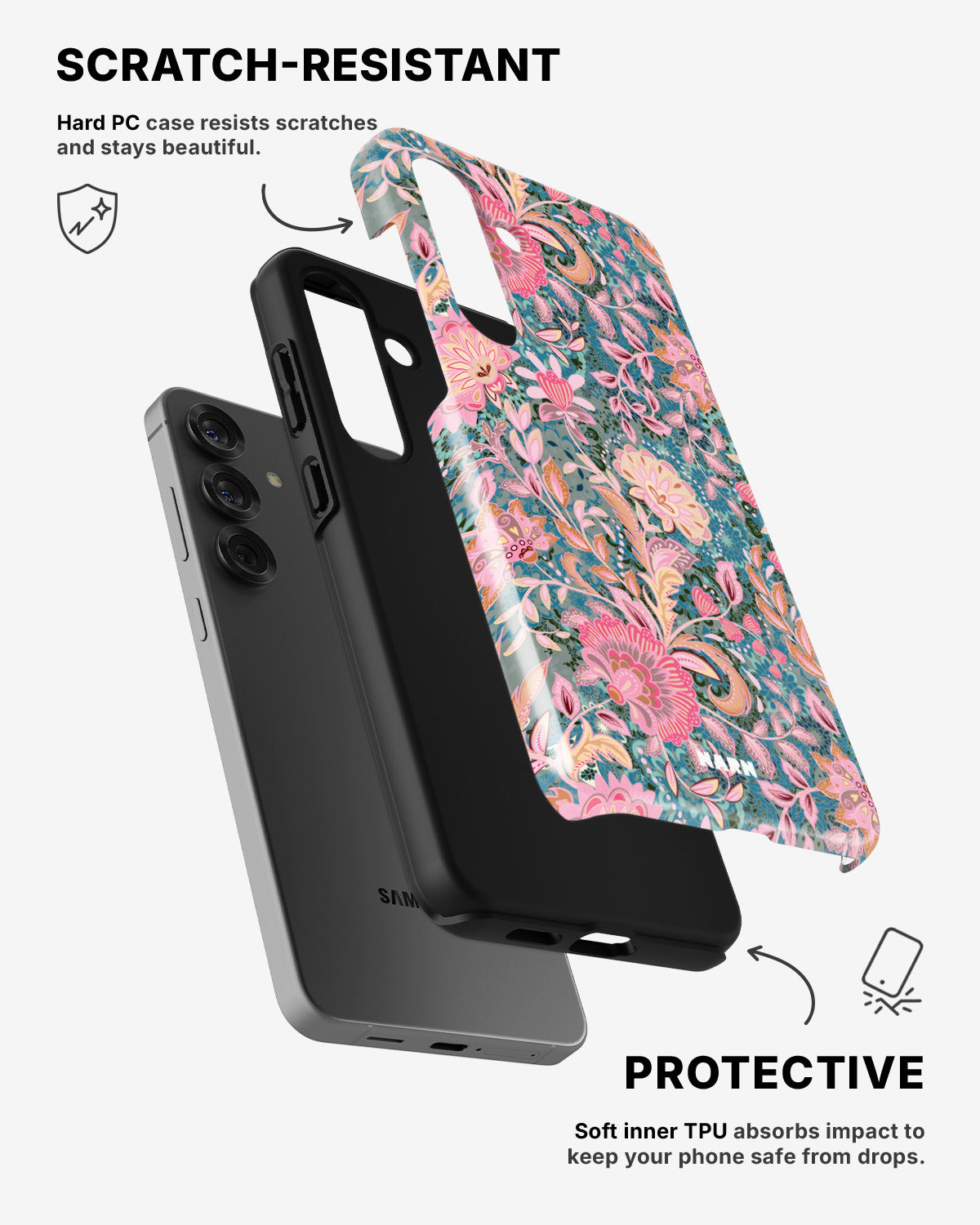 Samsung Galaxy A56 Tough Case – Fantasy Flowers - View 2