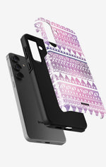 Samsung Galaxy A56 Tough Case – Purple Aztec - View 2