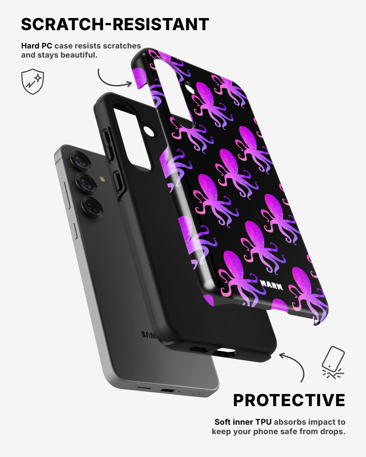Samsung Galaxy A56 Tough Case – Octopus Pattern - View 2