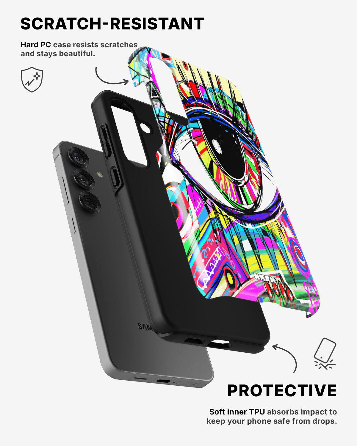 Samsung Galaxy A56 Tough Case – Abstract Eye - View 2