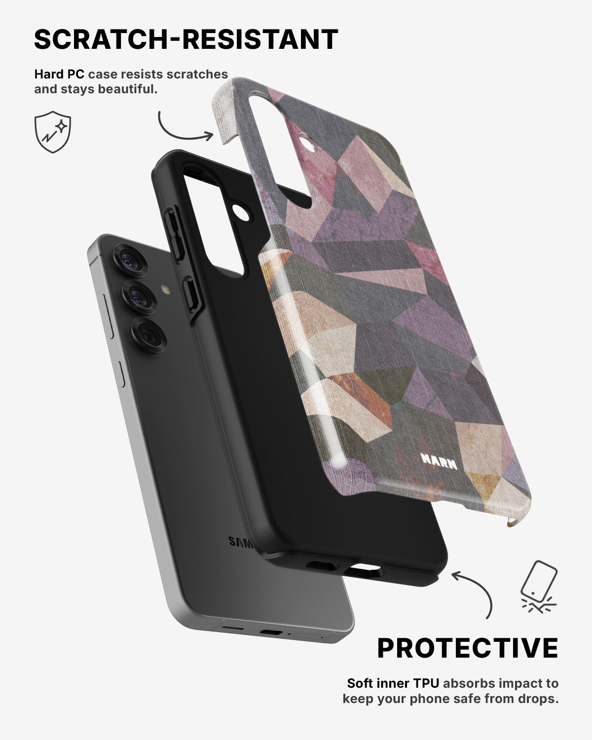 Samsung Galaxy A56 Tough Case – Triangles - View 2