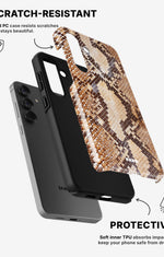 Samsung Galaxy A56 Tough Case – Brown Snakeskin - View 2