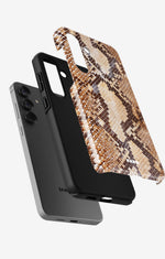 Samsung Galaxy A56 Tough Case – Brown Snakeskin - View 2