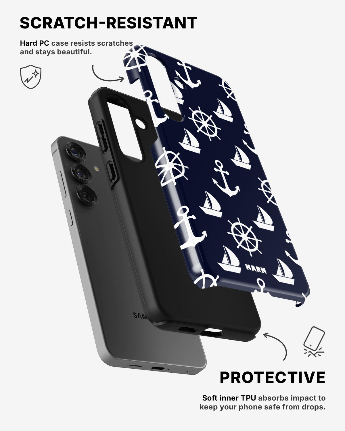 Samsung Galaxy A56 Tough Case – Deep Blue Voyage - View 2