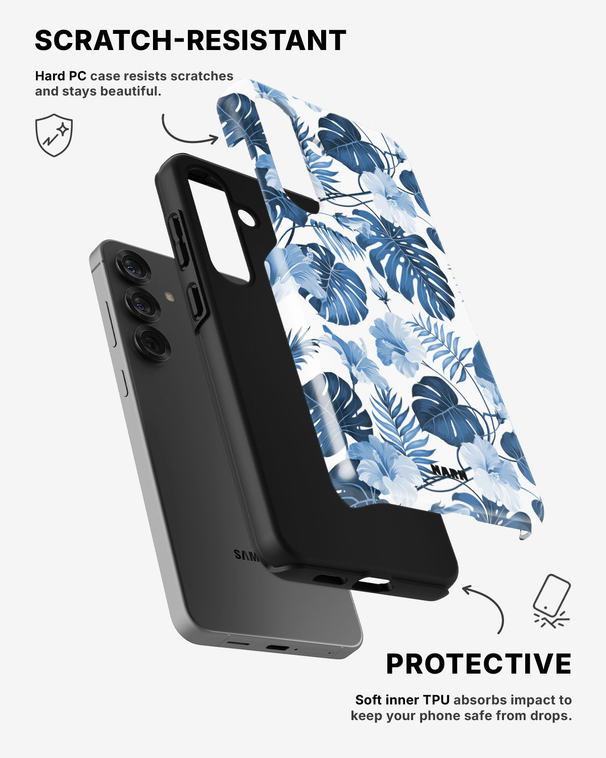 Samsung Galaxy A56 Tough Case – Blue Tropics - View 2